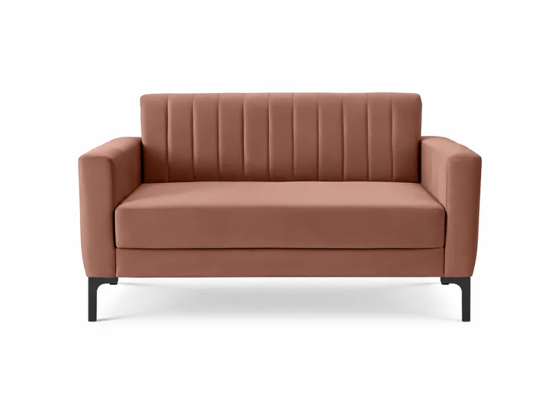 Tulip Upholstered 3 Seater Sofa in Rust Ruby Color